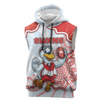 Custom Swans Football Sleeveless Hoodie Aboriginal Dot Art Pattern
