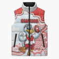 Custom Swans Football Sleeveless Puffer Jacket Aboriginal Dot Art Pattern