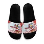 Custom Swans Football Slide Sandals Aboriginal Dot Art Pattern