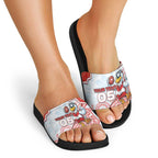 Custom Swans Football Slide Sandals Aboriginal Dot Art Pattern