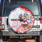 Custom Swans Football Spare Tire Cover Aboriginal Dot Art Pattern