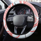 Swans Football Steering Wheel Cover Aboriginal Dot Art Pattern