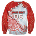 Custom Swans Football Sweatshirt Aboriginal Dot Art Pattern