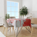 Custom Swans Football Tablecloth Aboriginal Dot Art Pattern