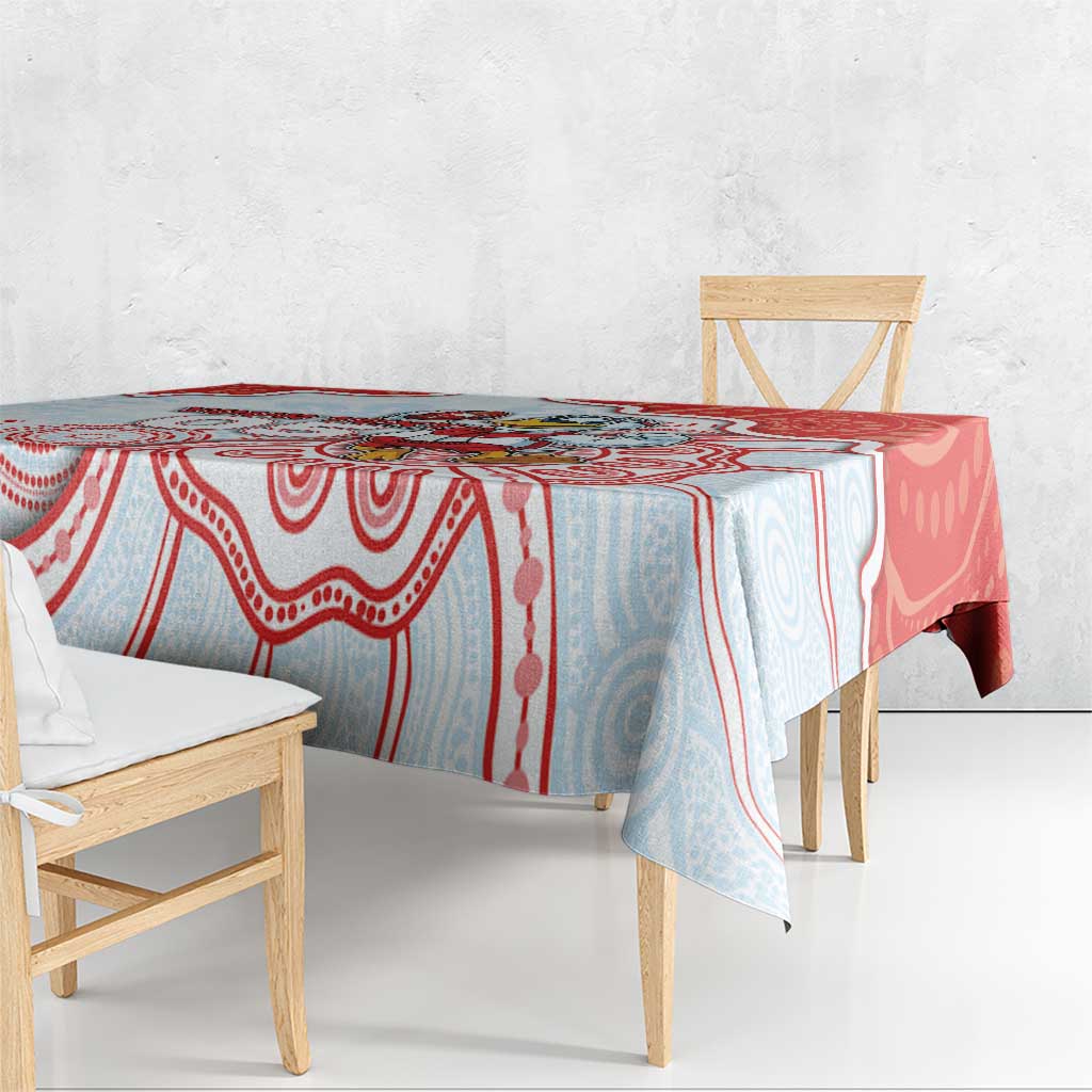 Custom Swans Football Tablecloth Aboriginal Dot Art Pattern