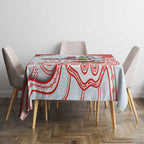 Custom Swans Football Tablecloth Aboriginal Dot Art Pattern