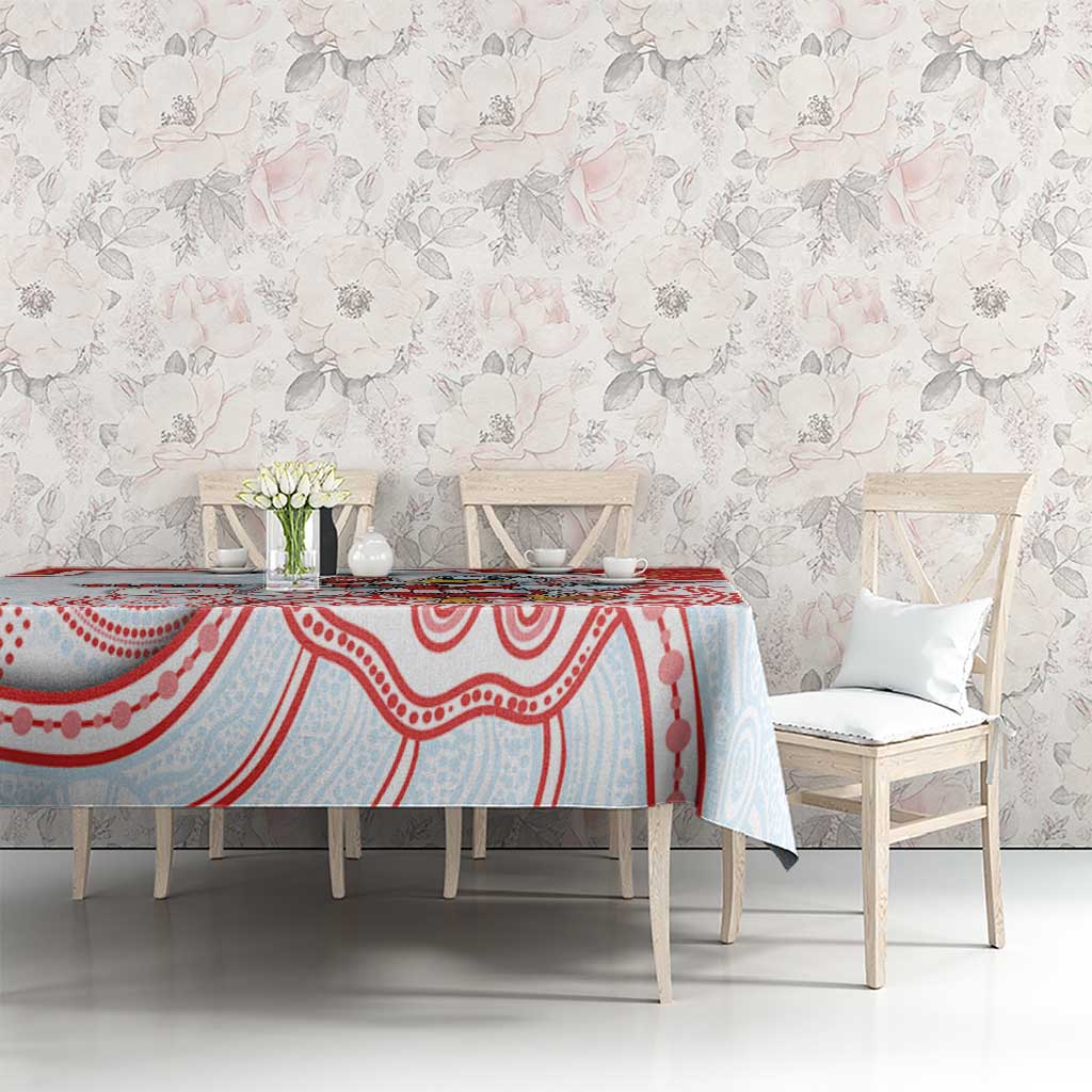 Custom Swans Football Tablecloth Aboriginal Dot Art Pattern