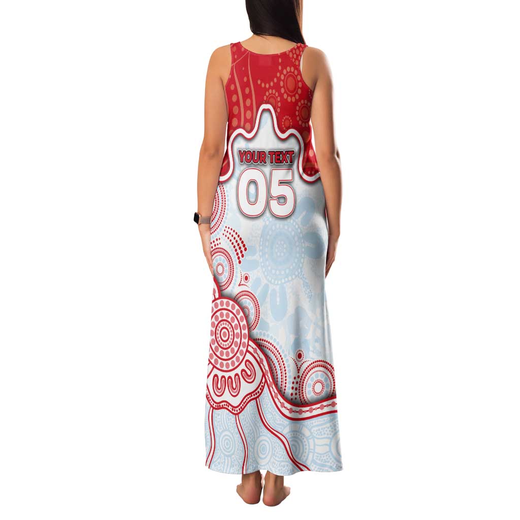 Custom Swans Football Tank Maxi Dress Aboriginal Dot Art Pattern