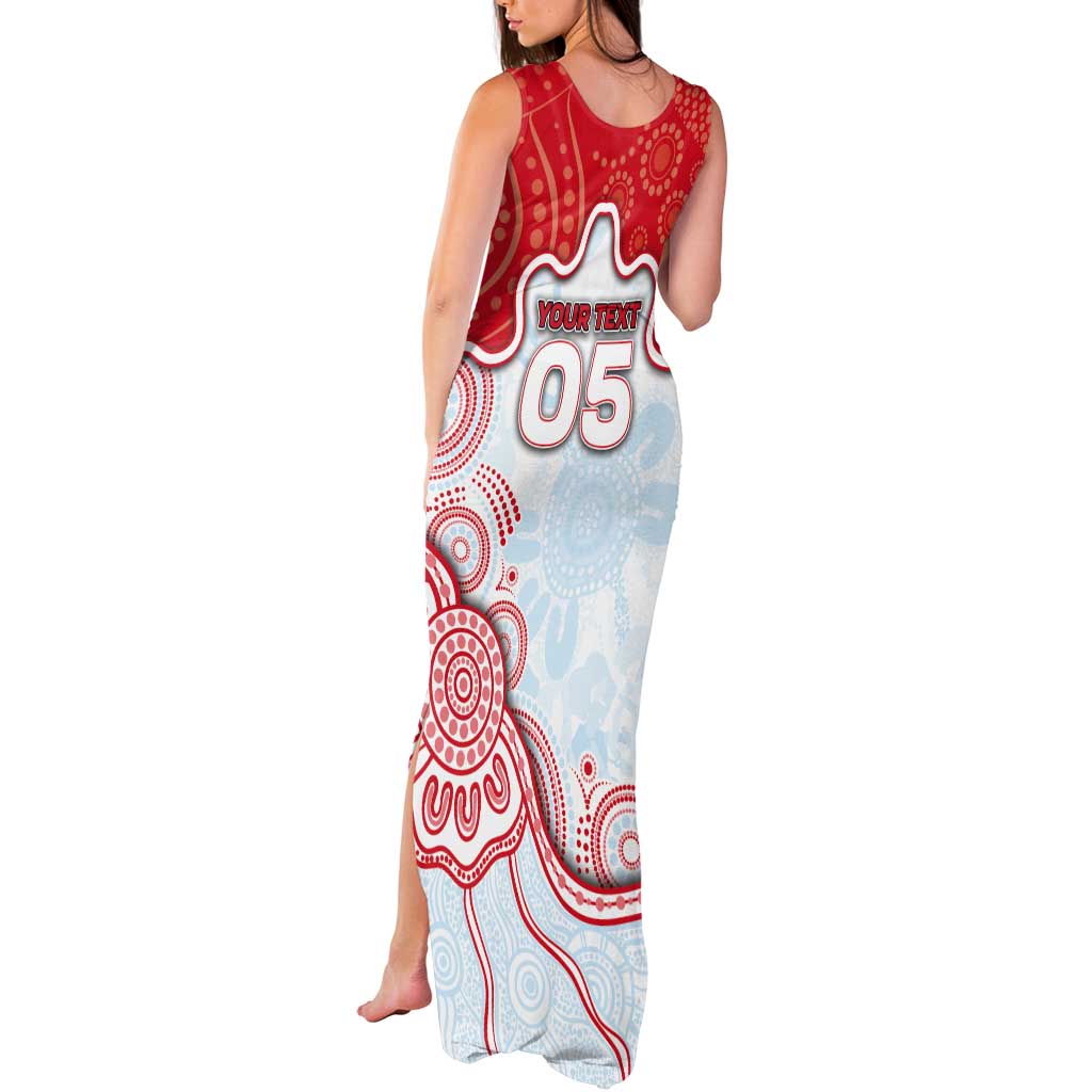 Custom Swans Football Tank Maxi Dress Aboriginal Dot Art Pattern