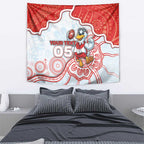 Custom Swans Football Tapestry Aboriginal Dot Art Pattern