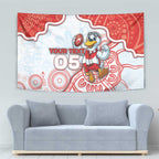 Custom Swans Football Tapestry Aboriginal Dot Art Pattern