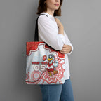 Custom Swans Football Tote Bag Aboriginal Dot Art Pattern