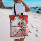 Custom Swans Football Tote Bag Aboriginal Dot Art Pattern