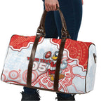 Custom Swans Football Travel Bag Aboriginal Dot Art Pattern