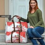 Custom Swans Football Travel Bag Aboriginal Dot Art Pattern