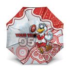 Custom Swans Football Umbrella Aboriginal Dot Art Pattern