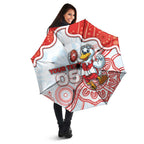 Custom Swans Football Umbrella Aboriginal Dot Art Pattern