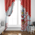 Custom Swans Football Window Curtain Aboriginal Dot Art Pattern