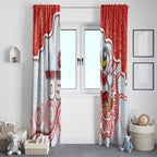 Custom Swans Football Window Curtain Aboriginal Dot Art Pattern