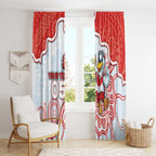 Custom Swans Football Window Curtain Aboriginal Dot Art Pattern