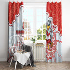 Custom Swans Football Window Curtain Aboriginal Dot Art Pattern