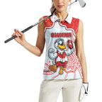 Custom Swans Football Women Sleeveless Polo Shirt Aboriginal Dot Art Pattern