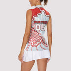 Custom Swans Football Women Sleeveless Polo Shirt Aboriginal Dot Art Pattern