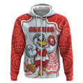 Custom Swans Football Zip Hoodie Aboriginal Dot Art Pattern