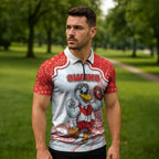 Custom Swans Football Zipper Polo Shirt Aboriginal Dot Art Pattern