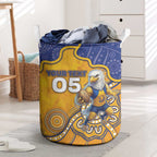 Custom Eagles Football Laundry Basket Aboriginal Dot Art Pattern