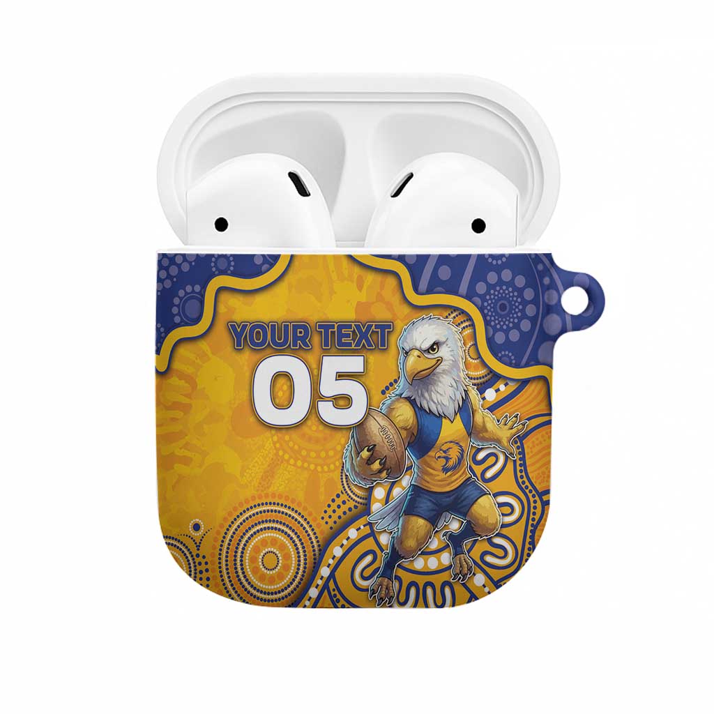 Custom Eagles Football AirPods Case Aboriginal Dot Art Pattern