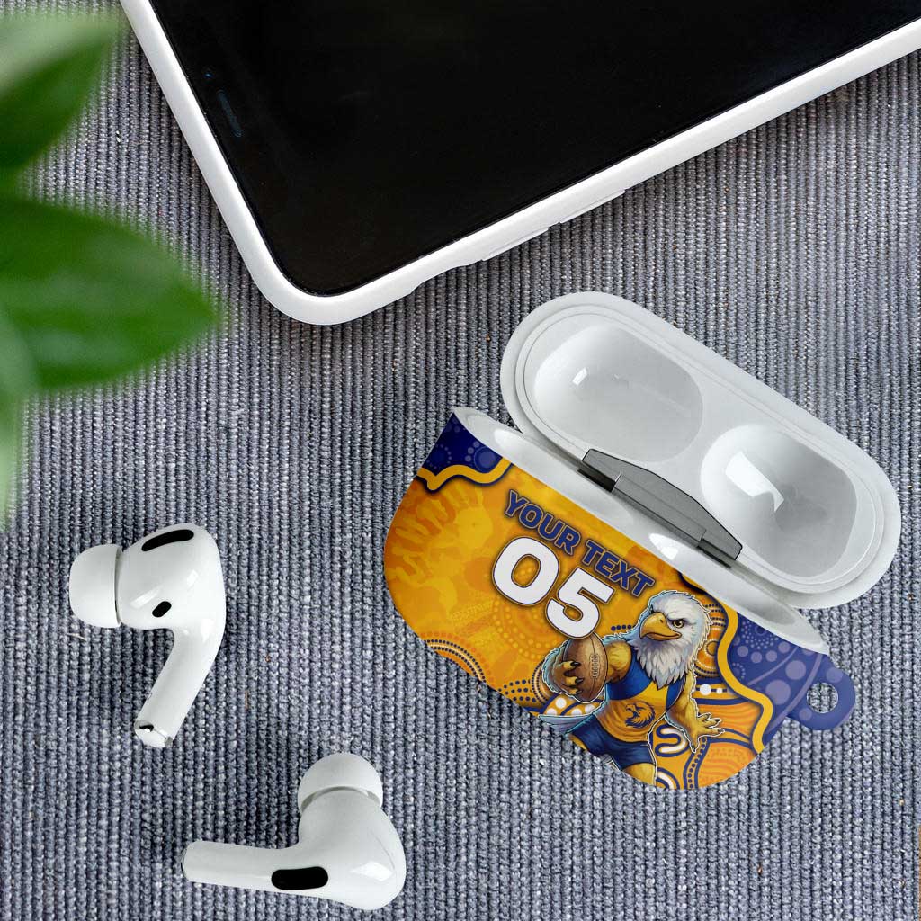 Custom Eagles Football AirPods Case Aboriginal Dot Art Pattern