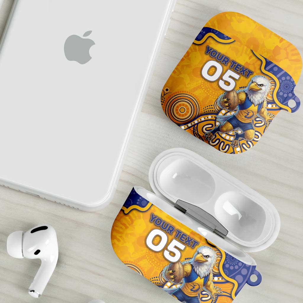 Custom Eagles Football AirPods Case Aboriginal Dot Art Pattern