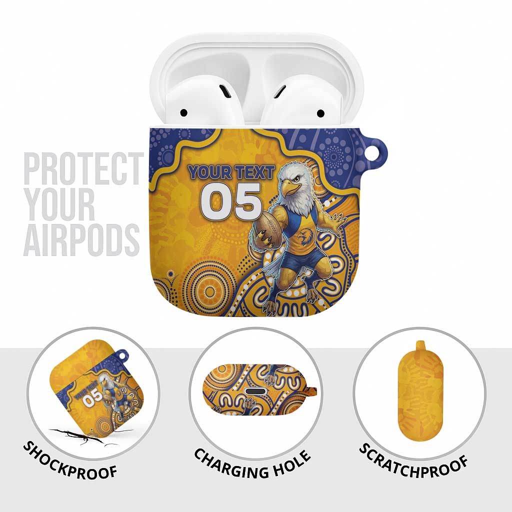 Custom Eagles Football AirPods Case Aboriginal Dot Art Pattern