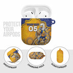 Custom Eagles Football AirPods Case Aboriginal Dot Art Pattern