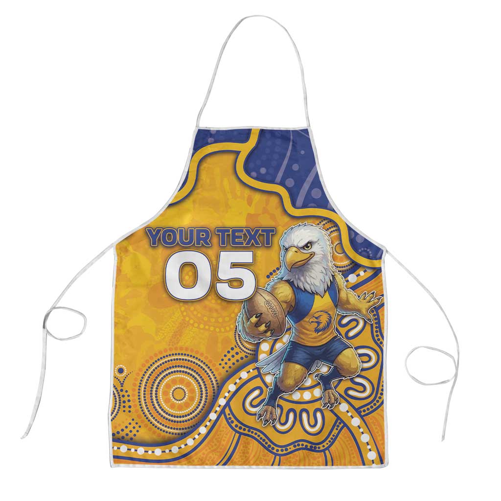 Custom Eagles Football Apron Aboriginal Dot Art Pattern