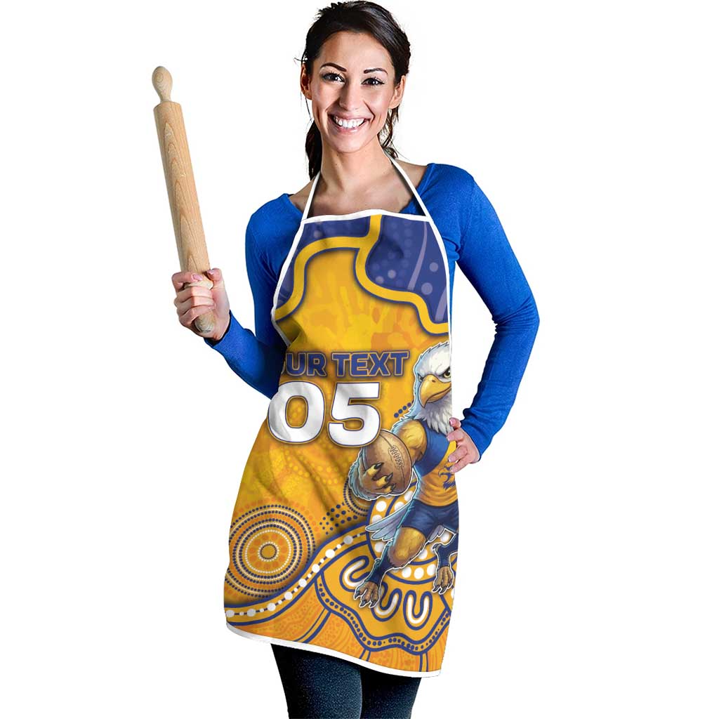 Custom Eagles Football Apron Aboriginal Dot Art Pattern
