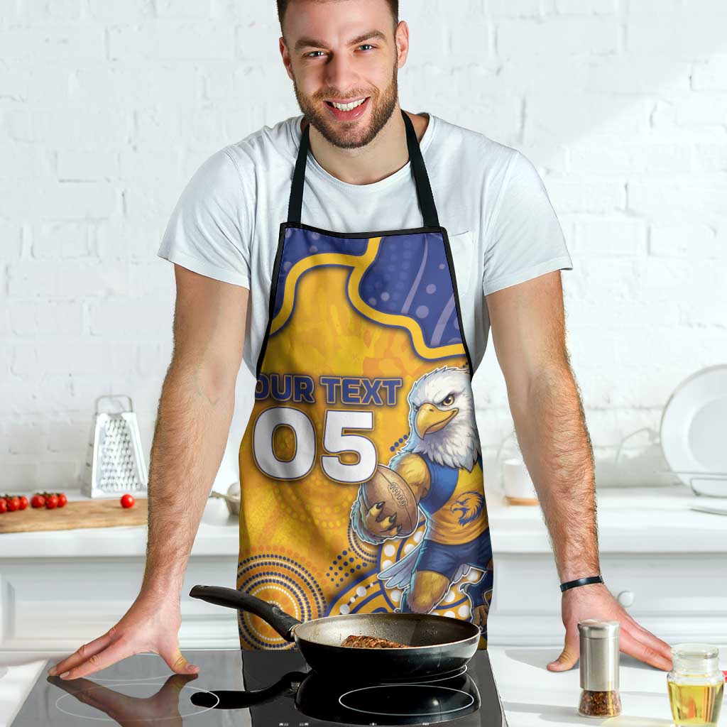 Custom Eagles Football Apron Aboriginal Dot Art Pattern