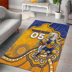 Custom Eagles Football Area Rug Aboriginal Dot Art Pattern