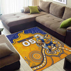 Custom Eagles Football Area Rug Aboriginal Dot Art Pattern