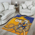 Custom Eagles Football Area Rug Aboriginal Dot Art Pattern