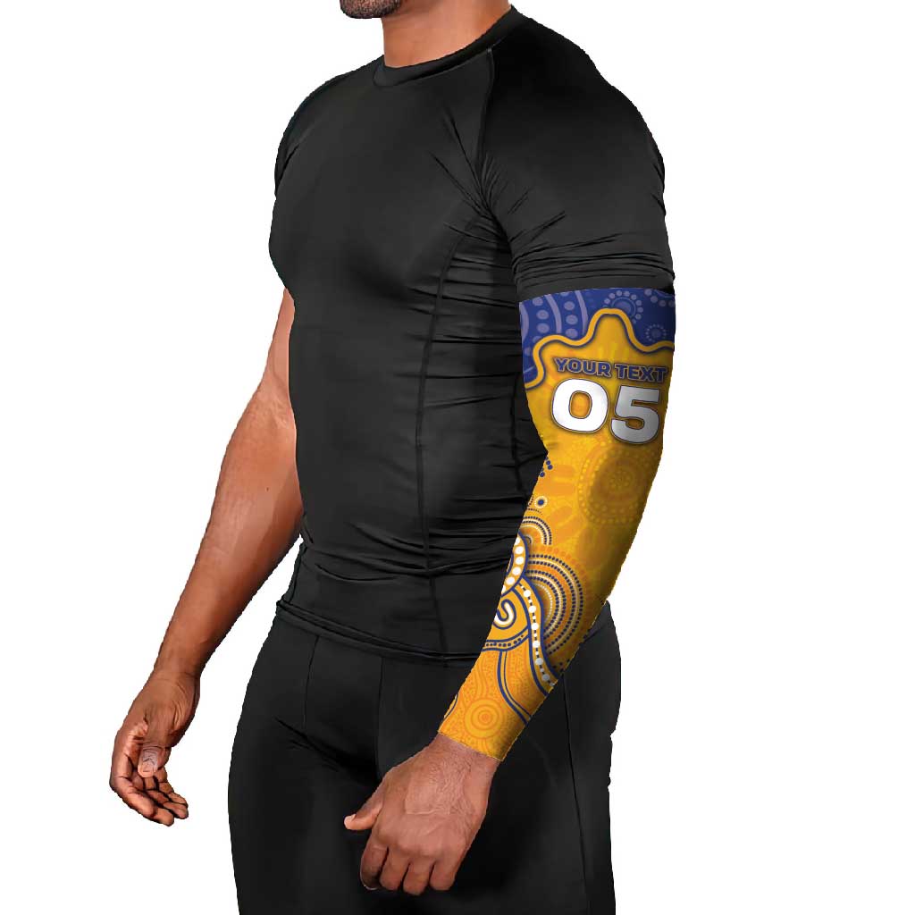 Custom Eagles Football Arm Sleeves Aboriginal Dot Art Pattern