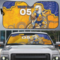 Custom Eagles Football Auto Sun Shade Aboriginal Dot Art Pattern