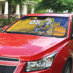 Custom Eagles Football Auto Sun Shade Aboriginal Dot Art Pattern