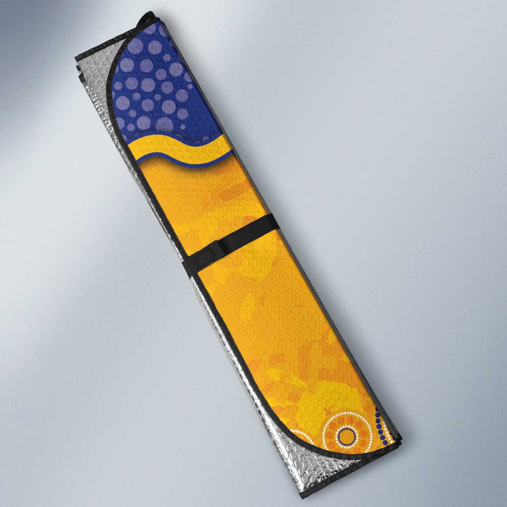 Custom Eagles Football Auto Sun Shade Aboriginal Dot Art Pattern