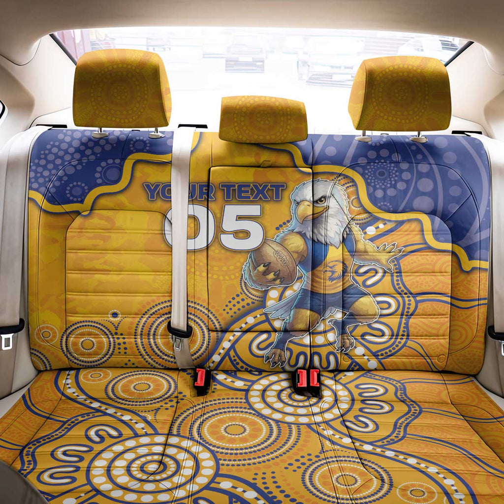 Custom Eagles Football Back Car Seat Cover Aboriginal Dot Art Pattern