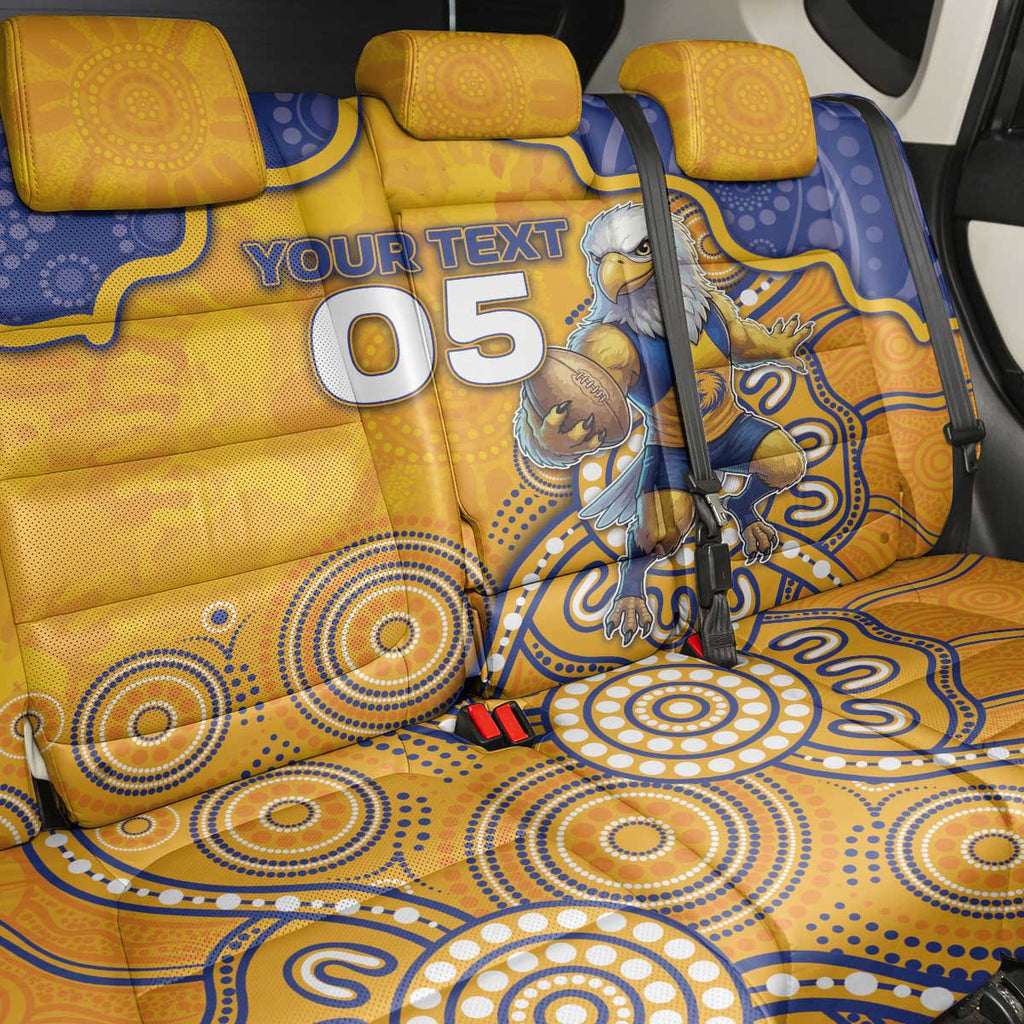 Custom Eagles Football Back Car Seat Cover Aboriginal Dot Art Pattern