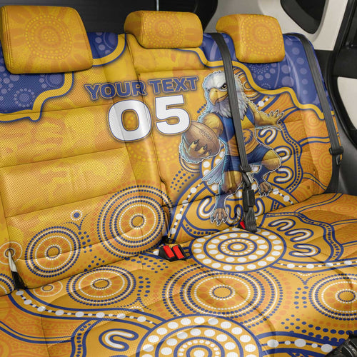 Custom Eagles Football Back Car Seat Cover Aboriginal Dot Art Pattern