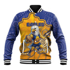 Custom Eagles Football Baseball Jacket Aboriginal Dot Art Pattern