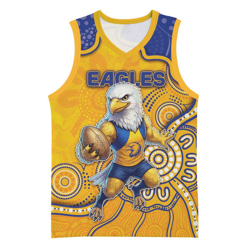 Custom Eagles Football Basketball Jersey Aboriginal Dot Art Pattern